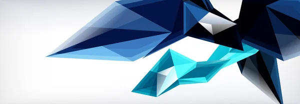 Vector 3d driehoeken en piramides abstracte achtergrond voor zakelijke of technologische presentaties, internet posters of web brochure omslagen — Stockvector