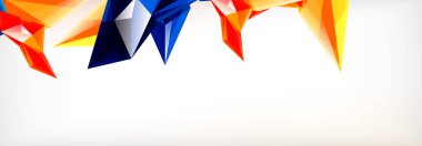 Vektör 3d üçgenler ve piramitler iş veya teknoloji sunumları, İnternet posterleri veya web broşürü kapakları için soyut arkaplan