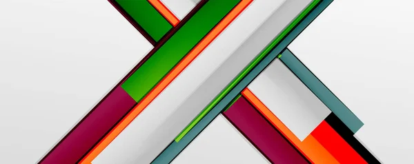 Líneas abstractas de color fondo geométrico de moda para presentación de negocios o tecnología, póster de Internet o portada de folleto web, papel pintado — Archivo Imágenes Vectoriales