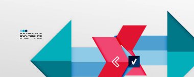 Parlak renk üçgenleri ve geometrik şekiller vektör soyut arkaplan