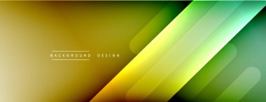 Dinamik çizgiler soyut arkaplan. Üç boyutlu gölge efektleri ve sıvı eğimleri. Modern çakışma biçimleri