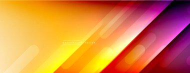 Dinamik çizgiler soyut arkaplan. Üç boyutlu gölge efektleri ve sıvı eğimleri. Modern çakışma biçimleri