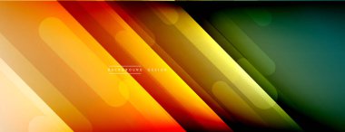 Dinamik çizgiler soyut arkaplan. Üç boyutlu gölge efektleri ve sıvı eğimleri. Modern çakışma biçimleri