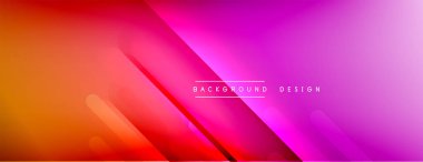 Dinamik çizgiler soyut arkaplan. Üç boyutlu gölge efektleri ve sıvı eğimleri. Modern çakışma biçimleri