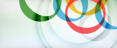 Çember geometrik şekiller, o harf tekrarlayan duvar kağıtları. İş veya teknoloji sunumları, İnternet posterleri veya web broşürü kapakları için soyut arkaplan