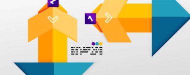 Parlak renk üçgenleri ve geometrik şekiller vektör soyut arkaplan