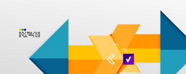 Parlak renk üçgenleri ve geometrik şekiller vektör soyut arkaplan