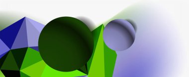 Moda 3d geometrik kompozisyon, iş veya teknoloji sunumu için tasarım şablonu, İnternet posteri veya web broşürü kapağı