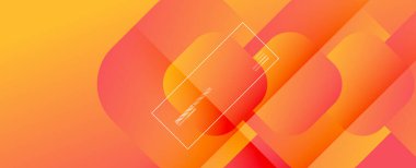 Kare şekiller geometrik soyut arkaplan. Üç boyutlu gölge efektleri ve sıvı eğimleri. Modern çakışma biçimleri