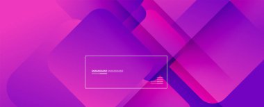 Kare şekiller geometrik soyut arkaplan. Üç boyutlu gölge efektleri ve sıvı eğimleri. Modern çakışma biçimleri