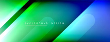 Dinamik çizgiler soyut arkaplan. Üç boyutlu gölge efektleri ve sıvı eğimleri. Modern çakışma biçimleri