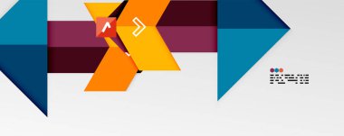 Parlak renk üçgenleri ve geometrik şekiller vektör soyut arkaplan