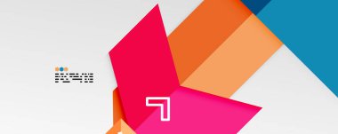 Parlak renk üçgenleri ve geometrik şekiller vektör soyut arkaplan