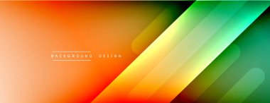 Dinamik çizgiler soyut arkaplan. Üç boyutlu gölge efektleri ve sıvı eğimleri. Modern çakışma biçimleri