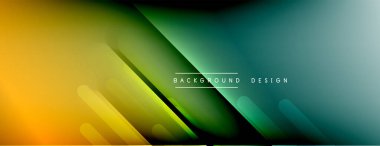 Dinamik çizgiler soyut arkaplan. Üç boyutlu gölge efektleri ve sıvı eğimleri. Modern çakışma biçimleri