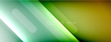 Dinamik çizgiler soyut arkaplan. Üç boyutlu gölge efektleri ve sıvı eğimleri. Modern çakışma biçimleri