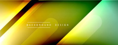 Dinamik çizgiler soyut arkaplan. Üç boyutlu gölge efektleri ve sıvı eğimleri. Modern çakışma biçimleri