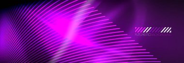 Neon dinamik ışınlar vektör soyut duvar kağıdı arka planı. Duvar kağıdı arkaplanı, iş ve teknoloji sunumları için tasarım şablonları, İnternet posterleri veya web broşürü kapakları