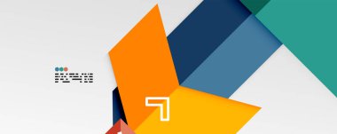 Parlak renk üçgenleri ve geometrik şekiller vektör soyut arkaplan