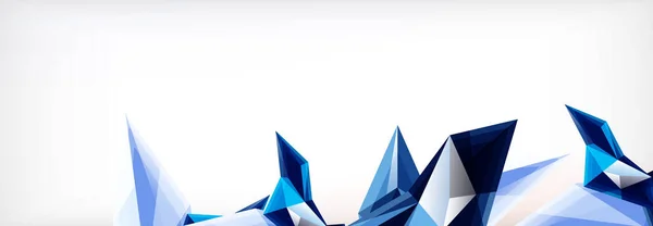 ビジネスや技術のプレゼンテーション、インターネットポスターやウェブパンフレットカバーのためのベクトル3D三角形やピラミッド抽象的な背景 — ストックベクタ