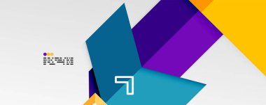 Parlak renk üçgenleri ve geometrik şekiller vektör soyut arkaplan