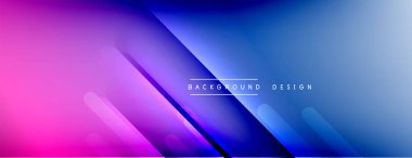 Dinamik çizgiler soyut arkaplan. Üç boyutlu gölge efektleri ve sıvı eğimleri. Modern çakışma biçimleri