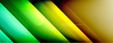 Dinamik çizgiler soyut arkaplan. Üç boyutlu gölge efektleri ve sıvı eğimleri. Modern çakışma biçimleri