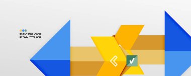 Parlak renk üçgenleri ve geometrik şekiller vektör soyut arkaplan