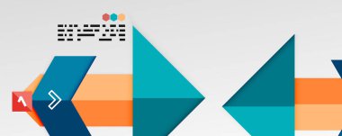 Parlak renk üçgenleri ve geometrik şekiller vektör soyut arkaplan