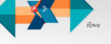 Parlak renk üçgenleri ve geometrik şekiller vektör soyut arkaplan