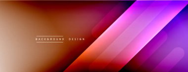 Dinamik çizgiler soyut arkaplan. Üç boyutlu gölge efektleri ve sıvı eğimleri. Modern çakışma biçimleri