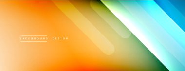 Dinamik çizgiler soyut arkaplan. Üç boyutlu gölge efektleri ve sıvı eğimleri. Modern çakışma biçimleri