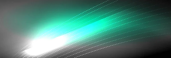 Неоновий блискучий кольоровий фон з частинками світло-хвильової лінії. Фон шпалер, шаблони дизайну для презентацій бізнесу або технологій, інтернет плакати або обкладинки веб- брошури — стоковий вектор