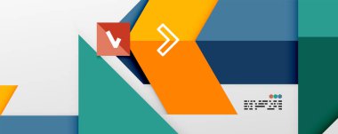 Parlak renk üçgenleri ve geometrik şekiller vektör soyut arkaplan