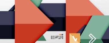 Parlak renk üçgenleri ve geometrik şekiller vektör soyut arkaplan