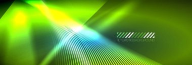 Neon dinamik ışınlar vektör soyut duvar kağıdı arka planı. Duvar kağıdı arkaplanı, iş ve teknoloji sunumları için tasarım şablonları, İnternet posterleri veya web broşürü kapakları