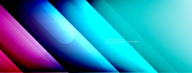 Dinamik çizgiler soyut arkaplan. Üç boyutlu gölge efektleri ve sıvı eğimleri. Modern çakışma biçimleri