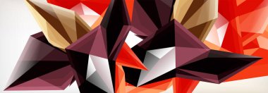 Vektör 3d üçgenler ve piramitler iş veya teknoloji sunumları, İnternet posterleri veya web broşürü kapakları için soyut arkaplan