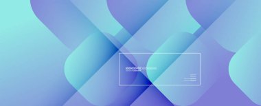 Kare şekiller geometrik soyut arkaplan. Üç boyutlu gölge efektleri ve sıvı eğimleri. Modern çakışma biçimleri