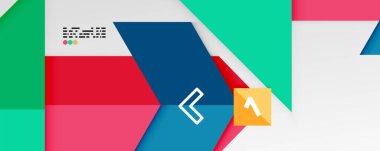 Parlak renk üçgenleri ve geometrik şekiller vektör soyut arkaplan