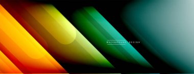 Dinamik çizgiler soyut arkaplan. Üç boyutlu gölge efektleri ve sıvı eğimleri. Modern çakışma biçimleri