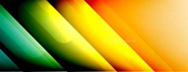 Dinamik çizgiler soyut arkaplan. Üç boyutlu gölge efektleri ve sıvı eğimleri. Modern çakışma biçimleri