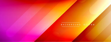 Dinamik çizgiler soyut arkaplan. Üç boyutlu gölge efektleri ve sıvı eğimleri. Modern çakışma biçimleri