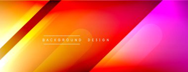 Dinamik çizgiler soyut arkaplan. Üç boyutlu gölge efektleri ve sıvı eğimleri. Modern çakışma biçimleri