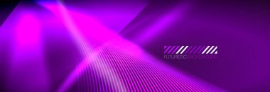 Neon dinamik ışınlar vektör soyut duvar kağıdı arka planı. Duvar kağıdı arkaplanı, iş ve teknoloji sunumları için tasarım şablonları, İnternet posterleri veya web broşürü kapakları