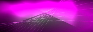 Parlak ışık dalga çizgisi parçacıkları olan parlak bir arkaplan. Duvar kağıdı arkaplanı, iş ve teknoloji sunumları için tasarım şablonları, İnternet posterleri veya web broşürü kapakları