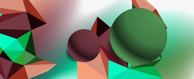 Moda 3d geometrik kompozisyon, iş veya teknoloji sunumu için tasarım şablonu, İnternet posteri veya web broşürü kapağı