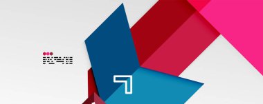 Parlak renk üçgenleri ve geometrik şekiller vektör soyut arkaplan