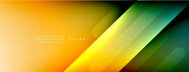 Dinamik çizgiler soyut arkaplan. Üç boyutlu gölge efektleri ve sıvı eğimleri. Modern çakışma biçimleri