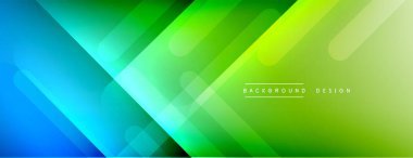 Dinamik çizgiler soyut arkaplan. Üç boyutlu gölge efektleri ve sıvı eğimleri. Modern çakışma biçimleri